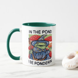 Caneca do Sapo Engraçado – No Lago, Fique Ponderan
