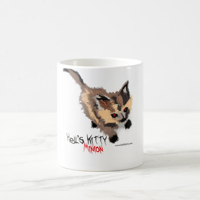 Caneca do sequaz do gatinho do inferno (Centro)