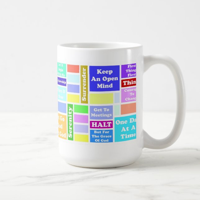 caneca do slogan 12-Step (Direita)