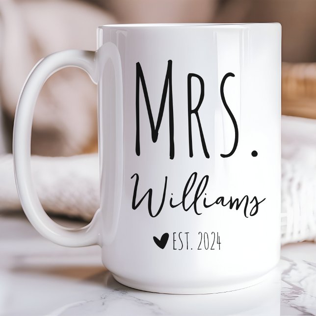 Caneca do Sr e da Sra, Caneca de casal personaliza (couple gift idea, Mr and Mrs gift, personalized wedding mug, custom anniversary mug, Valentine gift )
