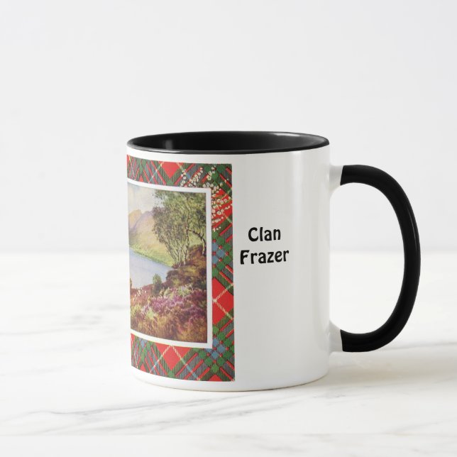 Caneca do Tartan, clã Fraser, Loch por muito tempo (Direita)