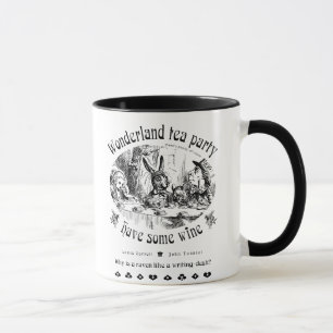 Caneca do tea party do país das maravilhas