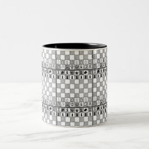 Caneca do tema da xadrez