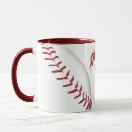 Caneca do tema do basebol