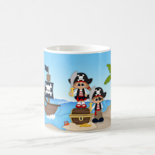 Caneca do tesouro da espada da aventura do pirata