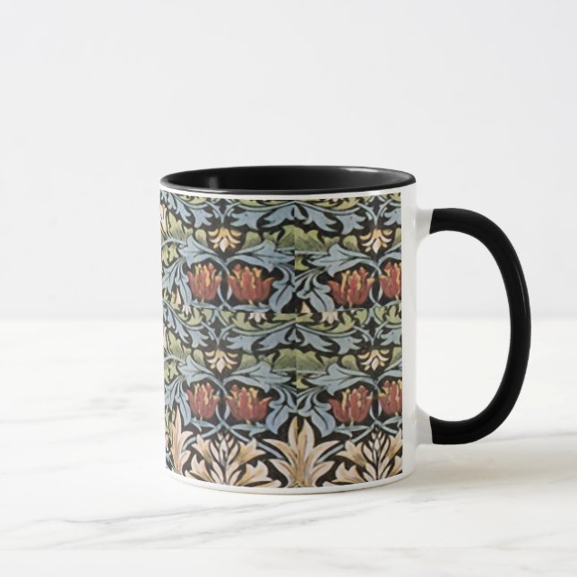Caneca do teste padrão do lírio de William Morris (Direita)