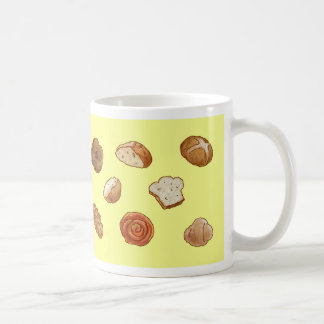 Caneca do teste padrão do pão & da pastelaria -