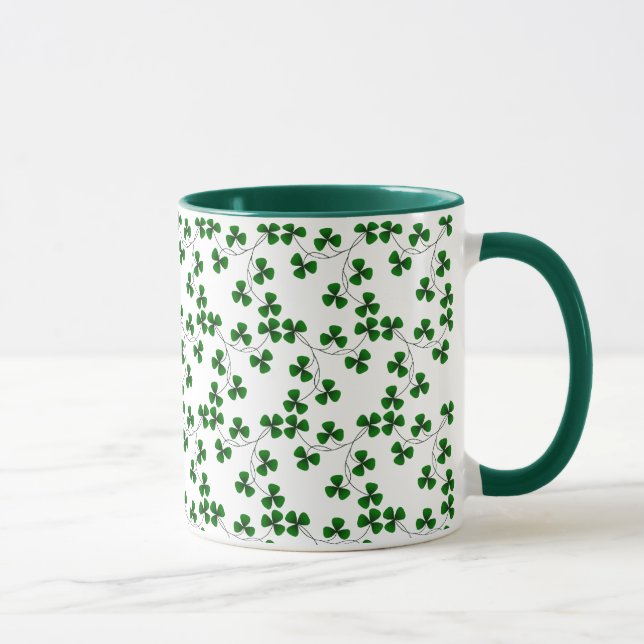 Caneca do teste padrão do trevo (Direita)