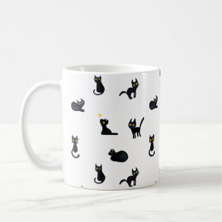 Caneca do teste padrão dos gatos pretos