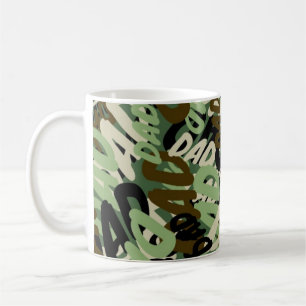 Caneca do texto do PAI da camuflagem de Camo