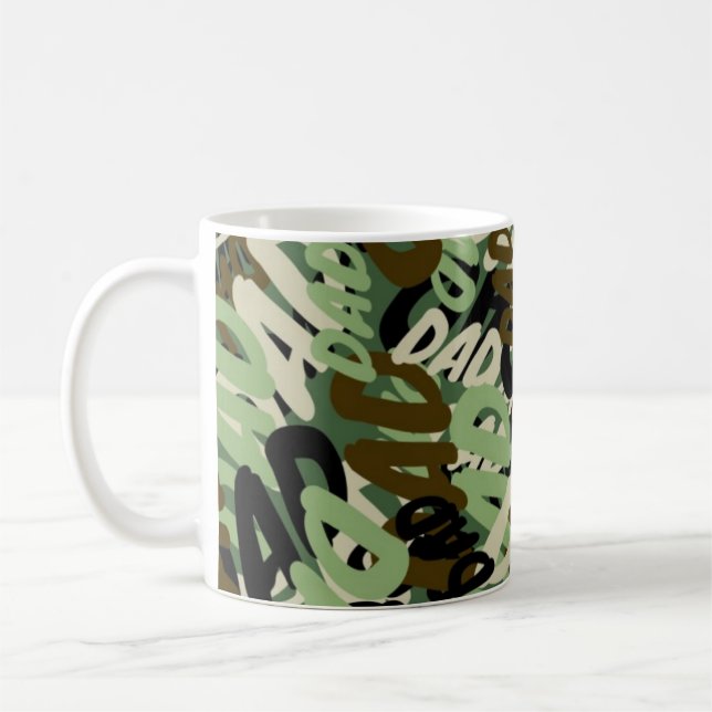 Caneca do texto do PAI da camuflagem de Camo (Esquerda)