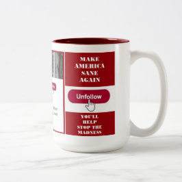 Caneca do Twitter do trunfo de Unfollow