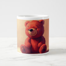 Caneca do Ursinho Teddy Vermelho Fofo – Xícara de