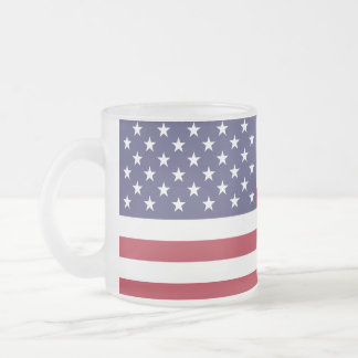 Caneca do vidro de fosco da bandeira americana
