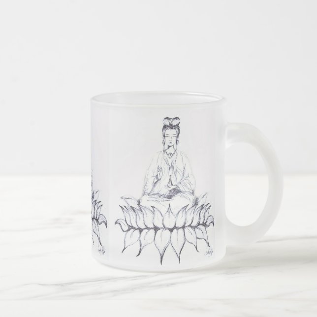 Caneca do vidro de fosco de Kuan Yin (Direita)