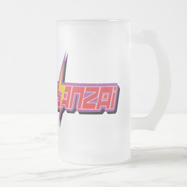 Caneca do vidro do logotipo do Banzai (Direita)