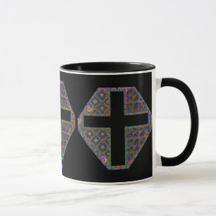 Caneca do vitral a em três exemplares