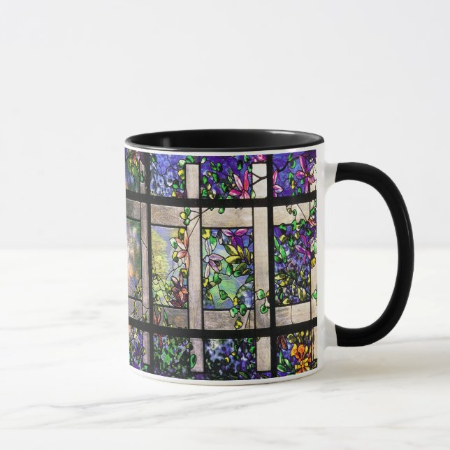 Caneca do vitral de Tiffany do jardim (Direita)