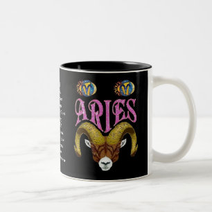 Caneca do zodíaco do sinal do nascimento do Aries