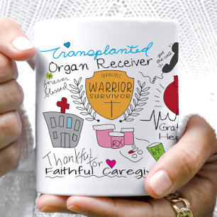 Caneca Doador de órgãos para transplante de soro quimol