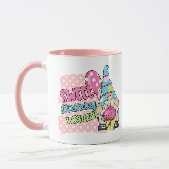 Caneca doce Aniversário deseja adicionar monograma (Esquerda)