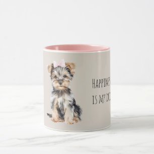 Caneca Doce Cachorro Marrom com Laço