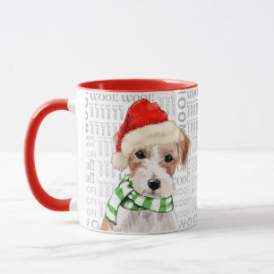 Caneca Doce Jack Russell Terrier Cão de Natal Mug