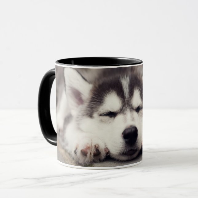 Caneca Doce Mamão Siberiano Dormindo (Frente Esquerda)