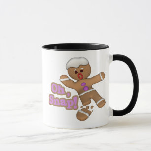 Caneca doce oh, snap homem de biscoito de gengibre