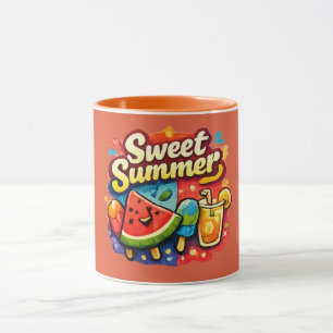 Caneca Doce Verão – Gráfico Ensolarado Fofo