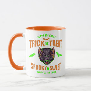 Caneca Doces ou Travessuras Morcegos de Halloween