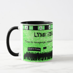 Caneca Doença de Lyme verde limão Sensibilização Café Mug