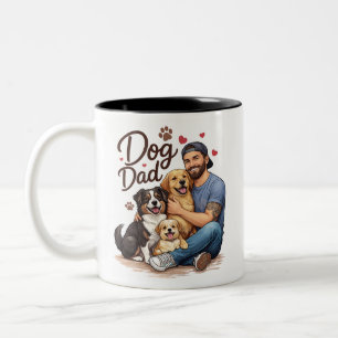 Caneca Dog Dad Life – Xícara de Café Divertida par