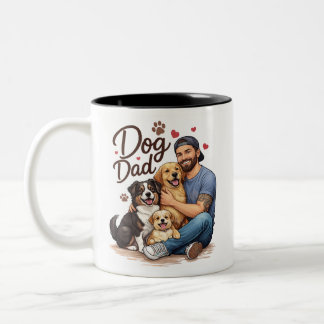 Caneca Dog Dad Life – Xícara de Café Divertida par