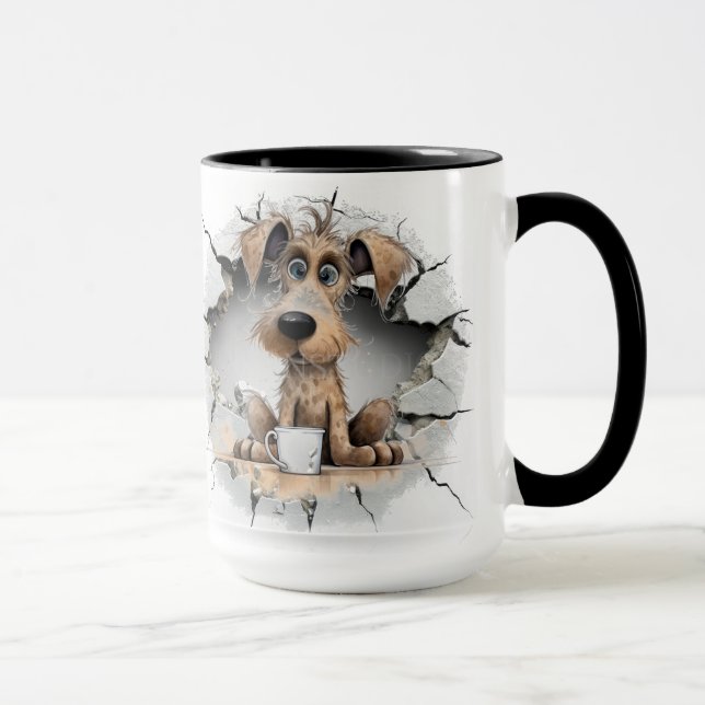 Caneca dog in a cracked wall (Direita)