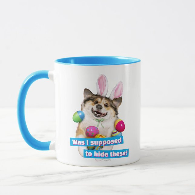 Caneca Dog Laying on Easter Eggs (Esquerda)