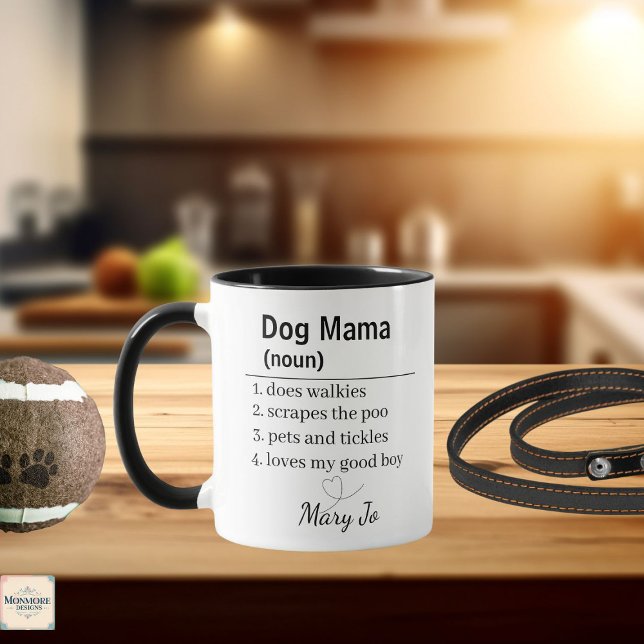 Caneca Dog Mama Definition Personalized Mug (Criador carregado)