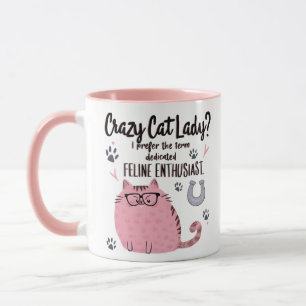 Caneca Doida por Gatos? Presente Engraçado para Amantes d