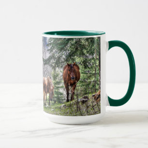 Caneca Dois Cavalos e Bebendo Florestal