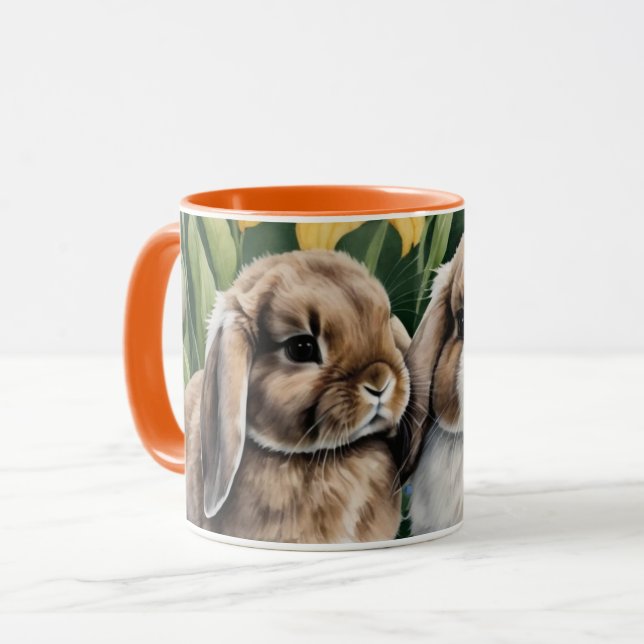 Caneca Dois coelhos de coelhinho (Frente Esquerda)
