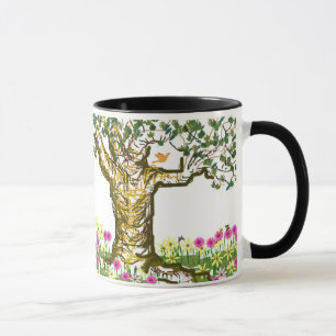 Caneca Dois copos de árvore tonificados