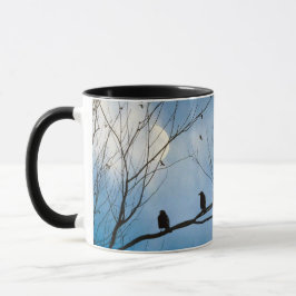 Caneca Dois Corvos Em Um Galho