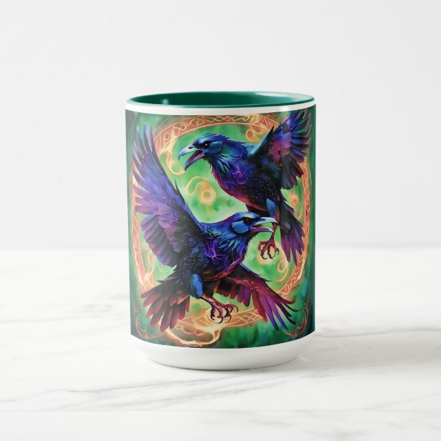Caneca Dois Corvos Flamejantes (Centro)