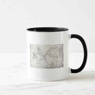 Caneca Dois lutadores, plano de uma igreja Cistercian