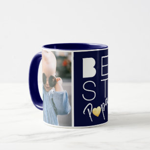 Caneca Dois Marinhos de Foto Azul Melhor Papa Mug