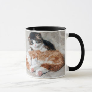 Caneca Dois pares de gatinhos doces por Henriette Ronner-