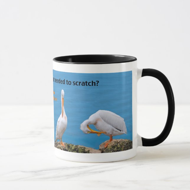 Caneca Dois pelicanos com um comichão (Direita)