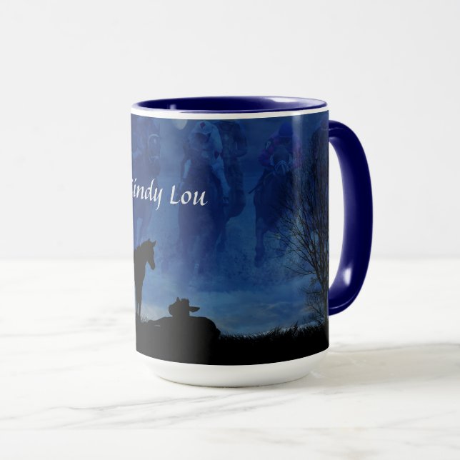Caneca Dois Racecavalo de raça pura Coffee Mug (Frente Esquerda)