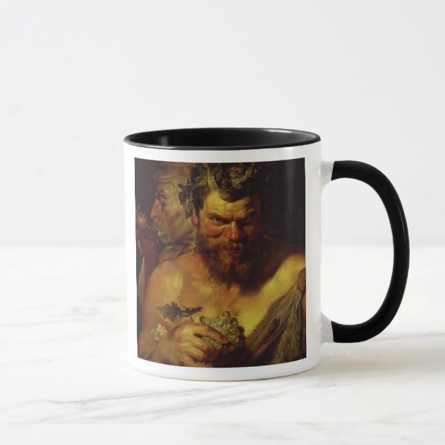 Caneca Dois Satyrs (óleo no painel) (Direita)