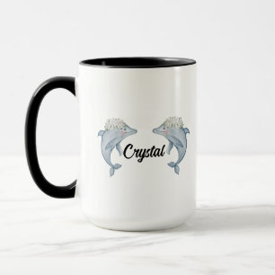 Caneca Dolphin Mug com Nome, Dolphin Gifts para Dolphin